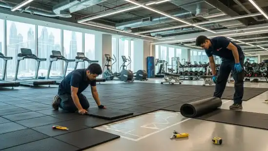 gym rubber flooring tiles