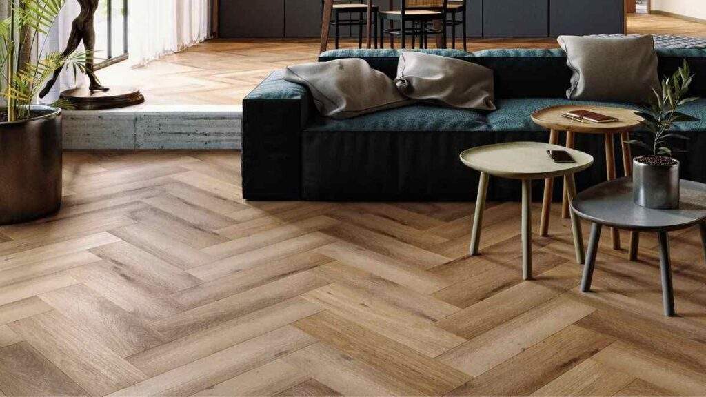 Herringbone SPC flooring