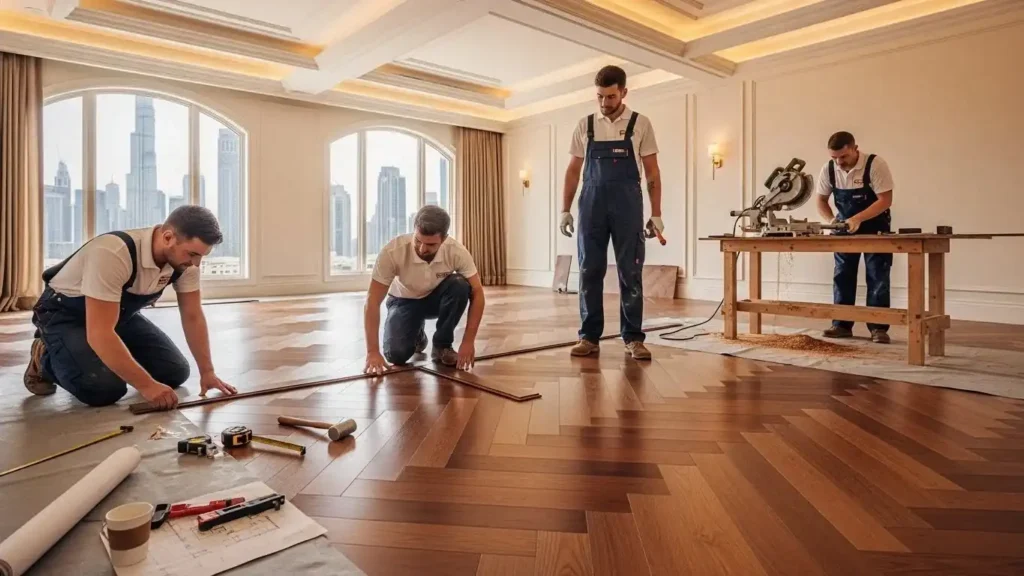 herringbone flooring tiles