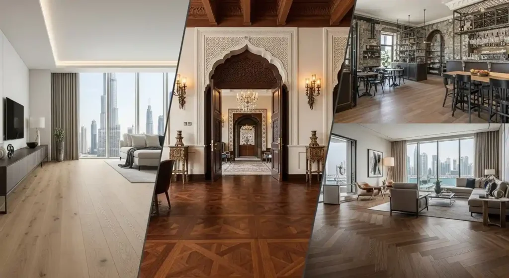 brown wooden flooring