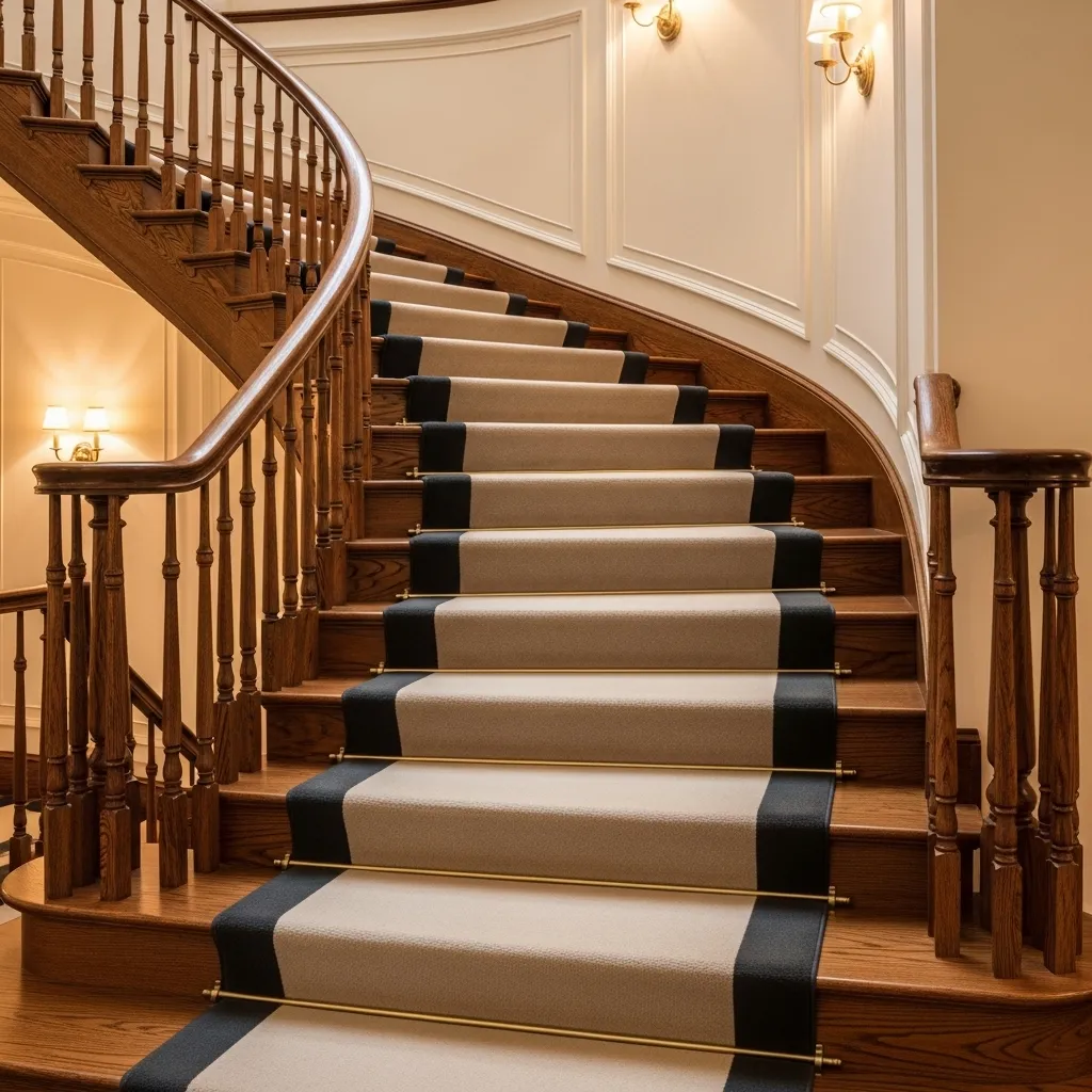 stair carpet with border