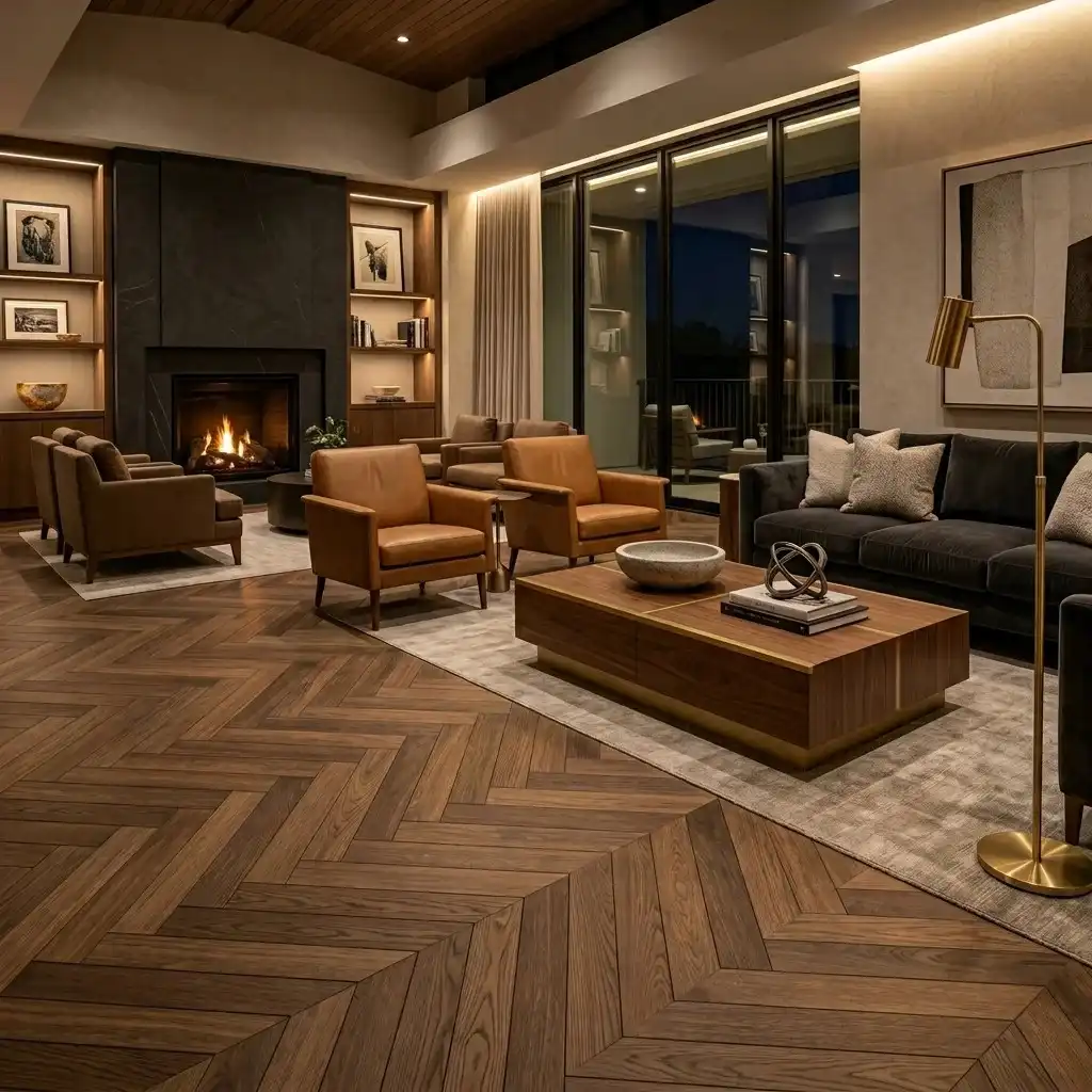 WPC herringbone flooring