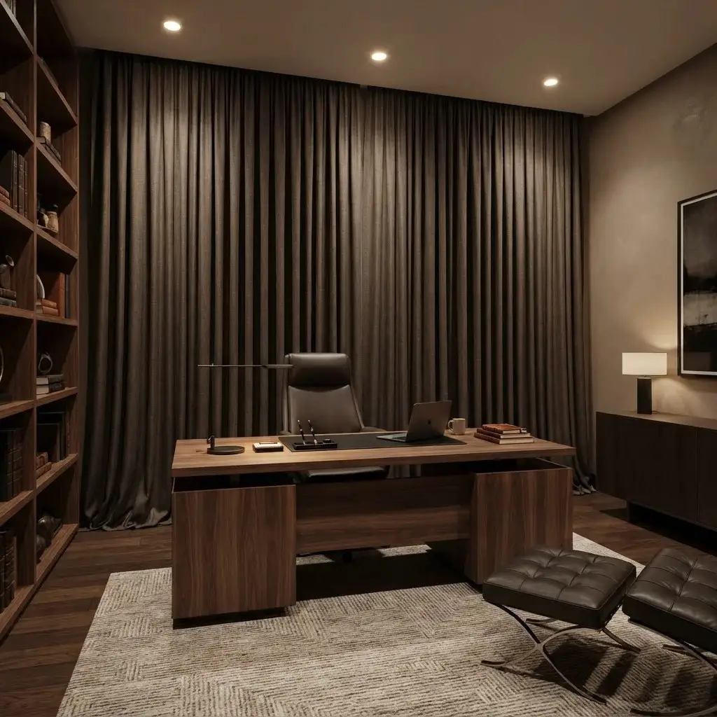 Motorized blackout curtains dubai