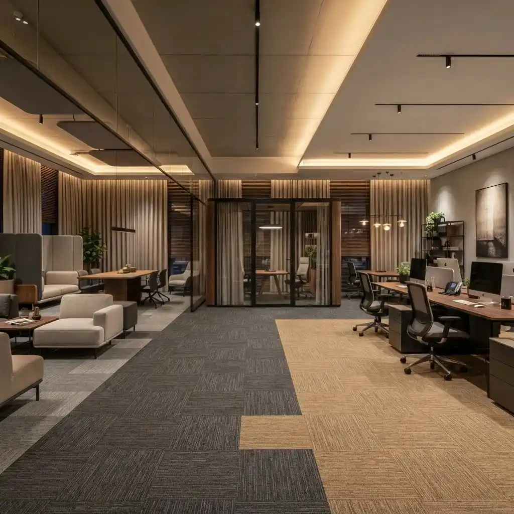 Acustic office carpets
