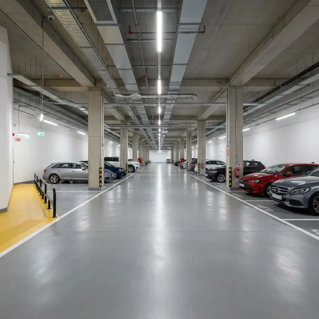 Commercial garage parking flooring Dubai