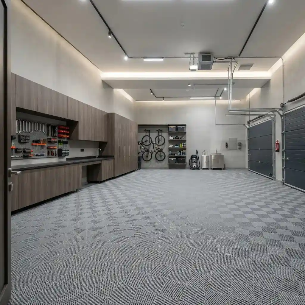 Modern epoxy garage floor Dubai
