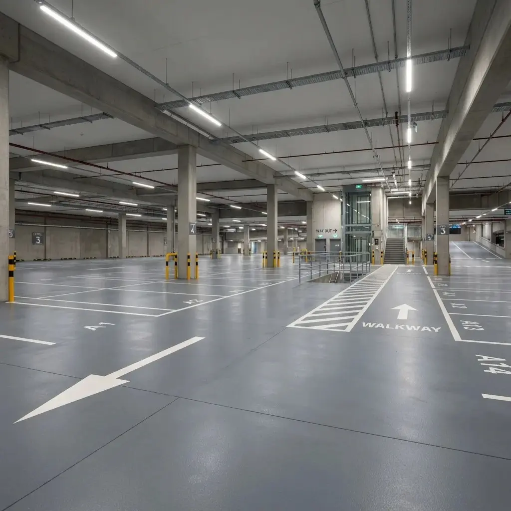 Commercial garage floor coating Dubai