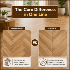herringbone and chevron core difference