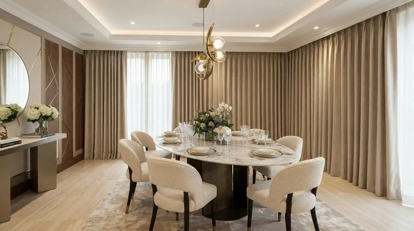 tailored pleat curtains dubai